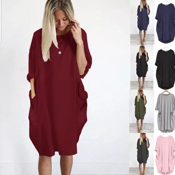 Loose Fitting Stretchy Over Sized Harem Dress - Picture 3 of 5